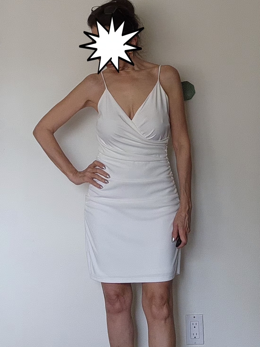 NWT ZARA Classic White Spaghetti-Strap Wrap Dress - Elegant Everyday